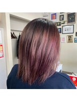 アルファ 姪浜店(alpha) チェリーピンクハイライトロブ