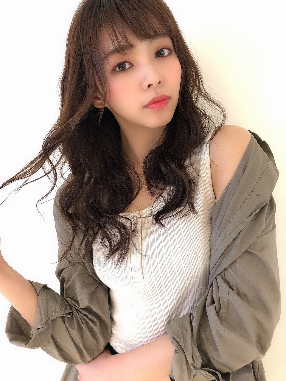 グレージュ/デジタルパーマ/ゆるふわ/田中みな実/高柳：L062349403