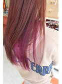 Zip Hair★インナーピンク★