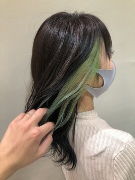 ヘアーアンドメイク アンジュ 中野店(Hair&Make ange) インナー×ミントグリーン