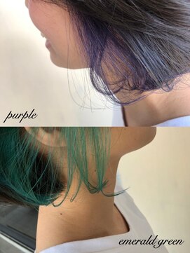 アンルーク ヘア(+1 unluke hair) [+1unluke]2026-SS/earring×inner×purple &green