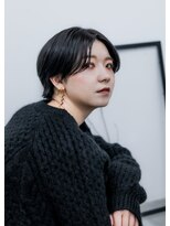 ノード(NODO)&nbsp;【モードヘア】暗髪のセンターパートショート