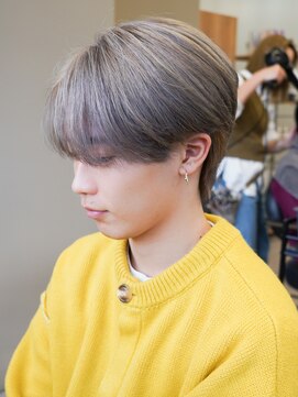 エルマーク(L-MARK) マッシュブリーチハイトーンハイライトスパイラルツーブロック