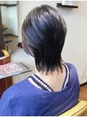 大人女子のウルフカット