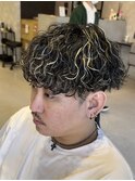 新潟メンズパーマ 波巻きパーマ メッシュ