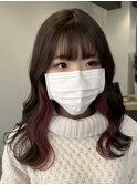 20代インナーカラーケアブリーチイヤリングカラーハイライト