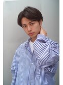 かき上げヘア　ニュアンスマッシュ　サイドパート　ビジネス