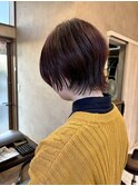 ピンクブラウンウルフショート