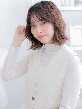 モッズヘア 越谷(mod's hair) 韓国風イヤリングカラー外ハネくびれボブディh3越谷20代30代40代