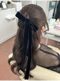 カチモリハーフアップ