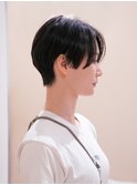 ▽ハンサムショート ミニウルフブリーチなし前髪ミディアム新宿