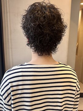 ヘアー アイス ルーチェ(HAIR ICI LUCE) ショートウルフパーマメンズ/大矢