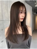 レイヤーロング/ハッシュカット/シルキーベージュ/鶴舞/髪質改善