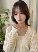 大人美人レイヤーボブ30代結べる透明感グレージュミディアム