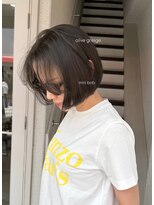 アンダーバーホワイト 阪神西宮店(_WHITE)&nbsp;丸みボブ。暗くても重くなりすぎないグレージュ