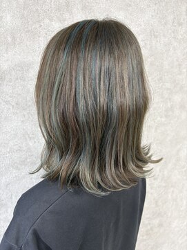 ヘアーメイク リボーン ムーヴ(hair make re:bbon move) グリーンハイライト