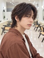 モト 船橋(moto)&nbsp;韓国メンズソフトウルフ艶髪モカブラウンニュアンスパーマ船橋