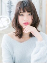 モッズヘア 越谷(mod's hair)&nbsp;*mod's越谷*斜めバング×黒髪風♪きゅっとくびれミディa