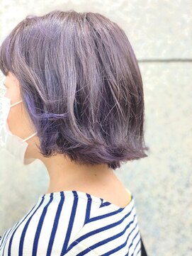 ノチ(Noci) 【Noci】インナーカラー×ボブ×青紫