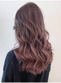 ピンクバレイヤージュ_セミウェットウェーブ_ba306572
