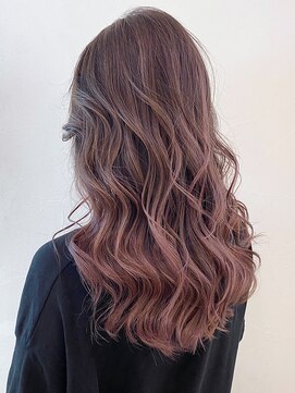 アイティー バイ アルバム 中野店(IT by ALBUM) ピンクバレイヤージュ_セミウェットウェーブ_ba306572