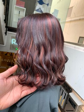 ラフ 難波店(LAFF) #黒髪#ボブルフ#ネビージュ#小顔#ワンレン