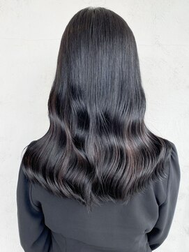 アルバム 渋谷パルコ(ALBUM) 艶ブラック_チェリーブラウンフェミニンロング_ba363072