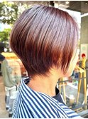 30代40代大人女性/前髪ありショートボブ/ショートヘア/髪質改善