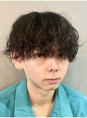波巻き/マッシュ/メンズパーマ/スパイラル/メンズカット/韓国