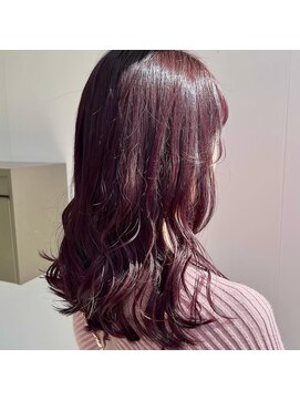 美容室 アイディー i-dee ピンクバイオレットカラー
