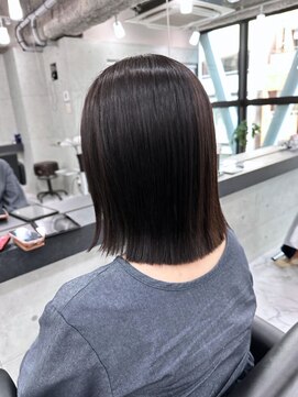 エンディアリング 東銀座(Endearing) 黒髪/グレーベージュ/レイヤーロング/前髪パーマ/銀座/東銀座