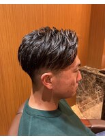 ヘアモード キクチ 銀座店&nbsp;メンズカット　ハードパート　アップバング
