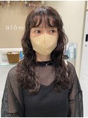【ハクラ】ロングパーマ ロングレイヤー ウェーブパーマ