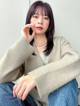 シーム 天神大名店(SEAM) セミロングレイヤー Recommended for  20s to 30s.