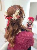 ハーフアップ