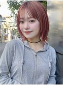 くびれボブ外ハネ シースルーバング フェイスレイヤーA0123