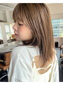 ミントベージュ透明感カラー