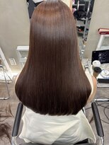 ファビ 渋谷(Fab)&nbsp;くびれヘア/暗めカラー/アプリコットオレンジ/縮毛矯正