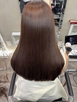 ファビ 渋谷(Fab) くびれヘア/暗めカラー/アプリコットオレンジ/縮毛矯正