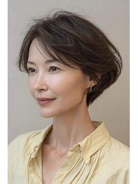 レリーノーブル 西宮北口(RelyNoble) ひし形ショート×トップふんわりで若見え＆立体感[西宮北口]
