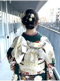 2026成人式/卒業式/ヘアセット/着付け/振袖/カチモリ/リボン