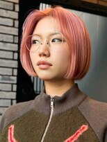 ロティー 天神(loty)&nbsp;ショート ボブ ブリーチ ハイトーン ホワイトピンク 10代20代