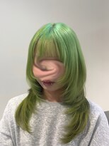 アグ ヘアー ドルチェ 静岡青葉通り店(Agu hair dolce) ハッシュカット×グリーンカラー
