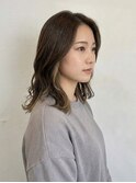 イヤリングカラー/外はねレイヤー/透明感【レセ南柏店】