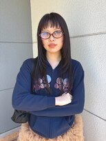 ヘアーアイストゥーレ(HAIR ICI TRE)&nbsp;ラベンダーグレージュブリーチなしカラーギザバングレイヤー
