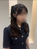 リング ヘアーハウス(ring Hair Haus) ハーフツイン×リボンアレンジ