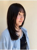 ナチュラルフェイスレイヤーセミロング