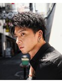 アップバング 短髪 鹿児島メンズ
