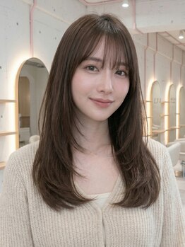 グルグル 新小岩店(GULGUL)の写真/顔周りのレイヤーカットで理想の似合わせ!ミディアム・ロングヘアを小顔効果◎に仕上げます☆新小岩