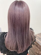 きくら美容室 メガドンキ魚津店&nbsp;ラベンダー×ブラウン　ロング